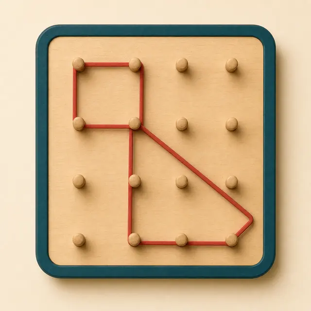 Band Shapes. Connect two pegs. Build the shape.