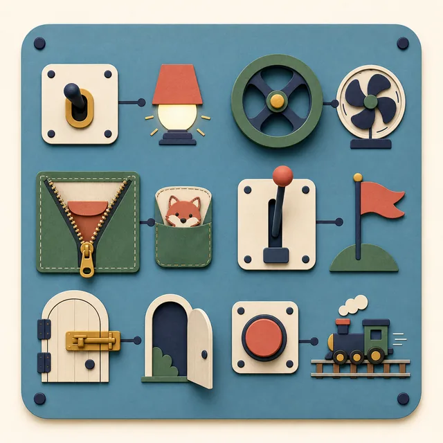 Busy Board. Every control changes something.