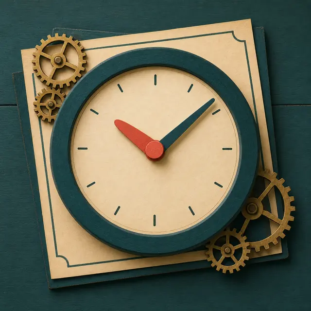 Clockmaker. Turn connected hands to the exact time.