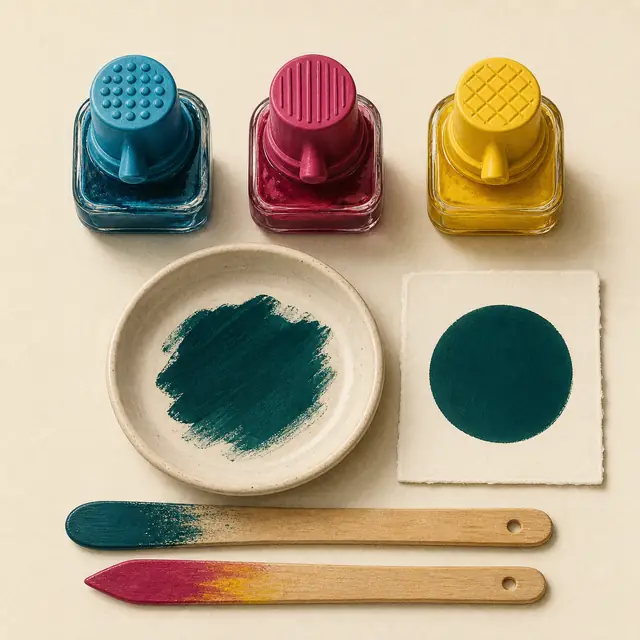 Color Workshop. Mix exact pigment recipes in a calm studio.
