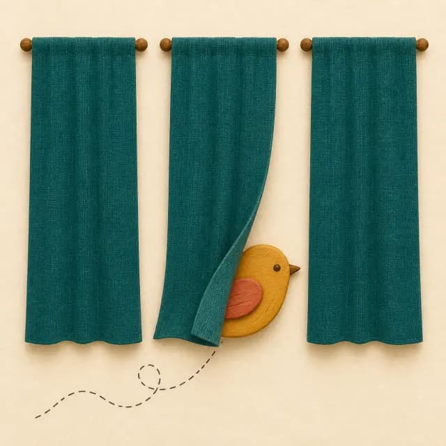 Curtain Trail. Watch closely. Find the hiding place.