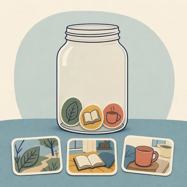 Gratitude Jar. Choose a few good moments for your jar.