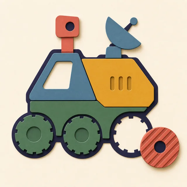 Little Builder. Big pieces become moving models.