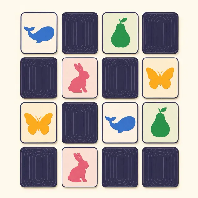 MindMatch: Tile Master. Turn tiles. Find every picture pair.