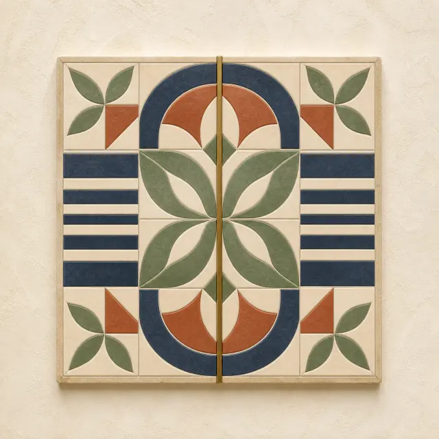 Mirror Mosaic. Finish each pattern across the mirror line.