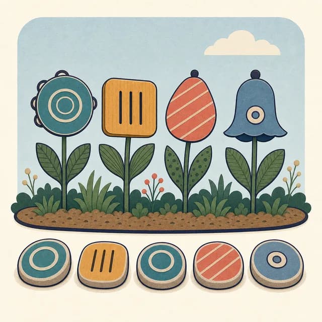 Rhythm Garden. Tap shapes. Grow a beat.
